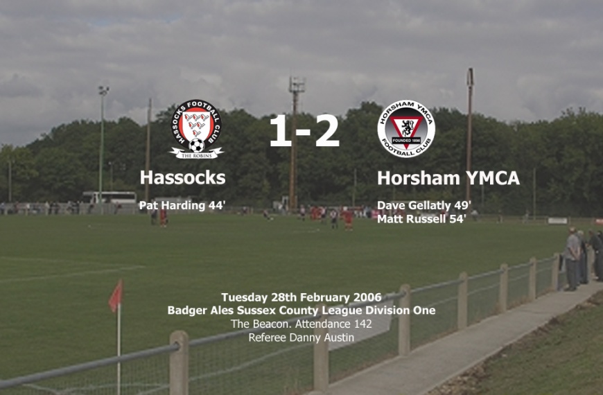 Pat Harding breaks the Hassocks goal scoring record but the as the Robins lose 2-1 at home to Horsham YMCA