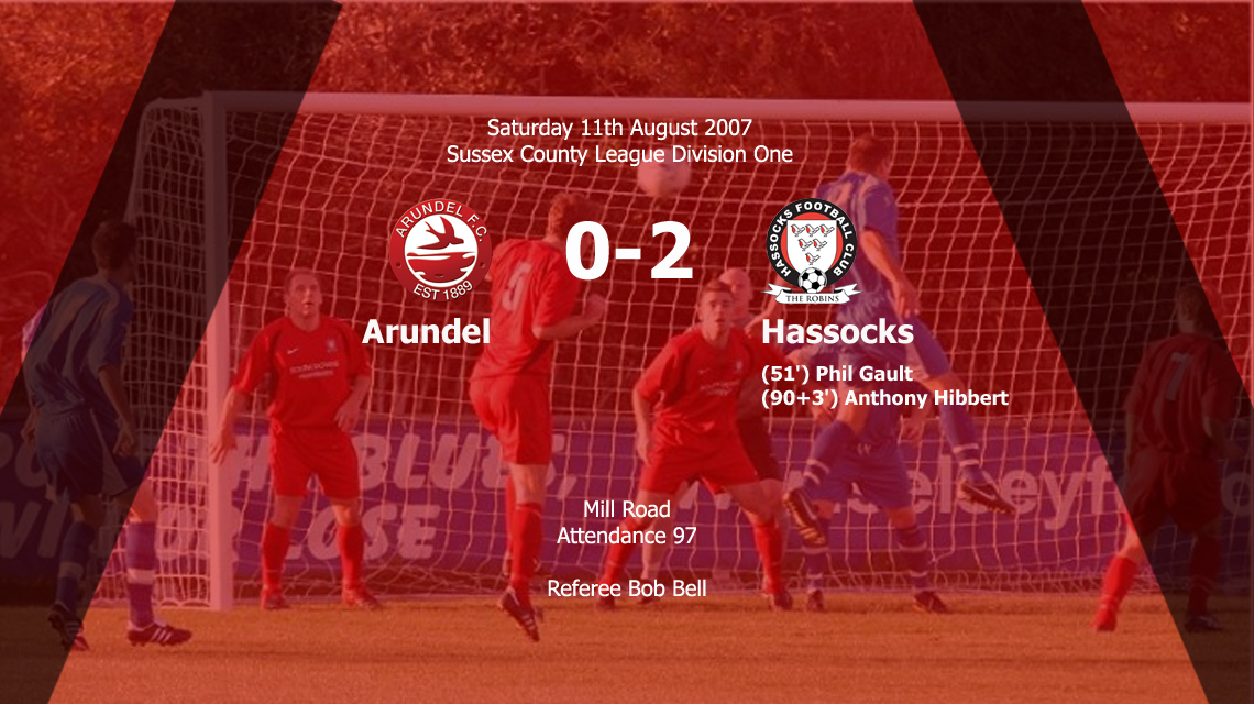 Report: Arundel 0-2 Hassocks, 11/08/07