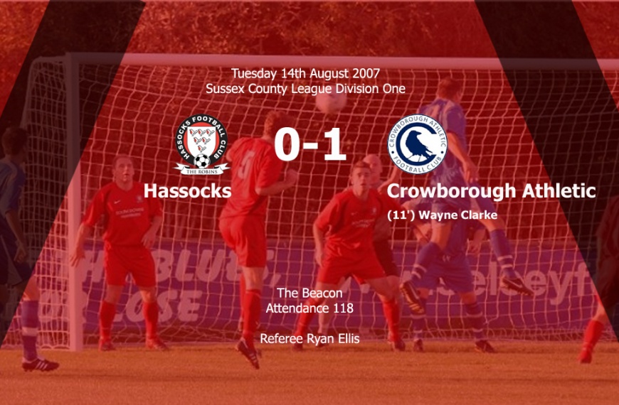 Hassocks opened their new clubhouse with a 1-0 defeat to Crowborough Athletic