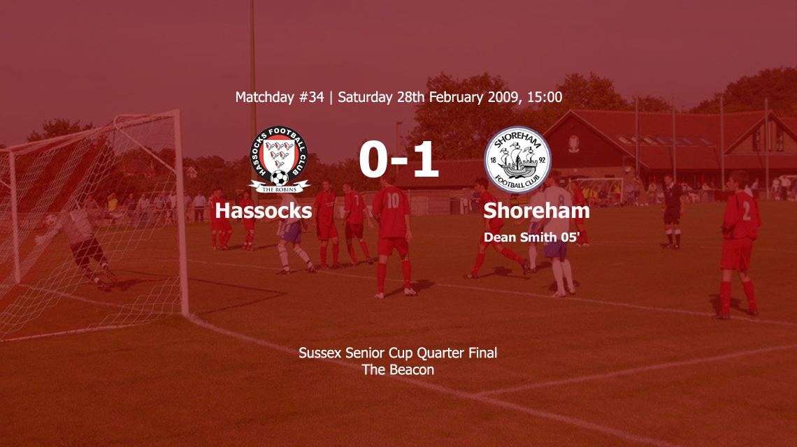 Report: Hassocks 0-1 Shoreham, 28/02/09