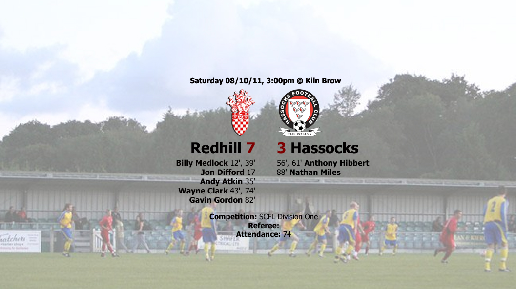 Report: Redhill 7-3 Hassocks, 08/10/11