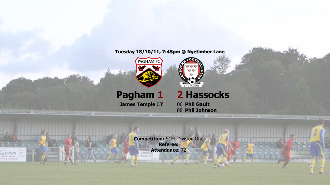 Report: Pagham 1-2 Hassocks, 18/10/11