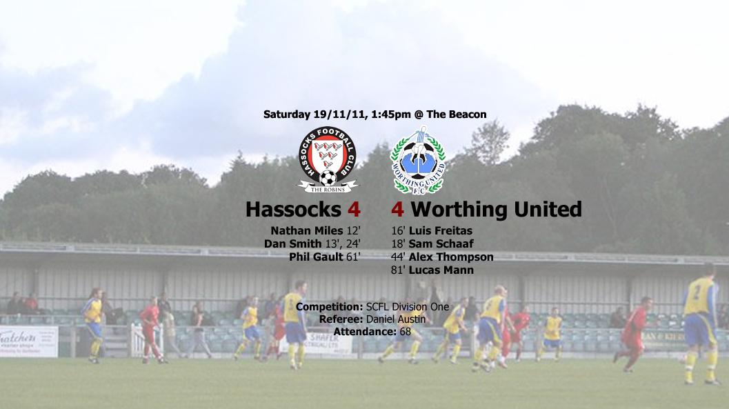 Report: Hassocks 4-4 Worthing United, 19/11/11