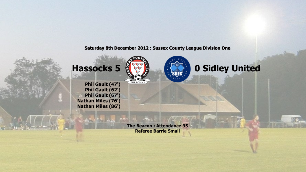 Report: Hassocks 5-0 Sidley United, 08/12/12