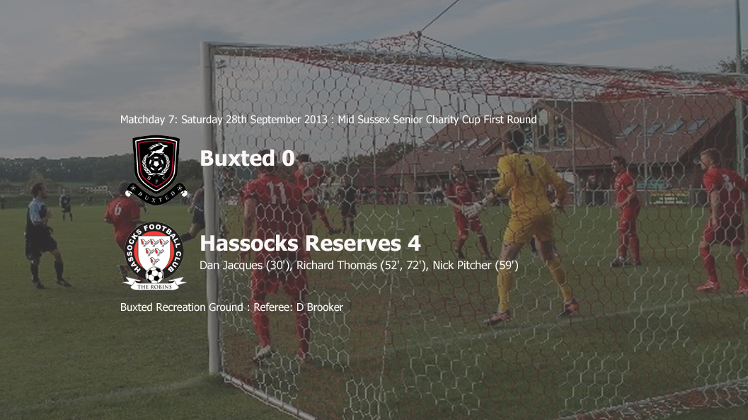 Report: Buxted 0-4 Hassocks Reserves, 28/09/13