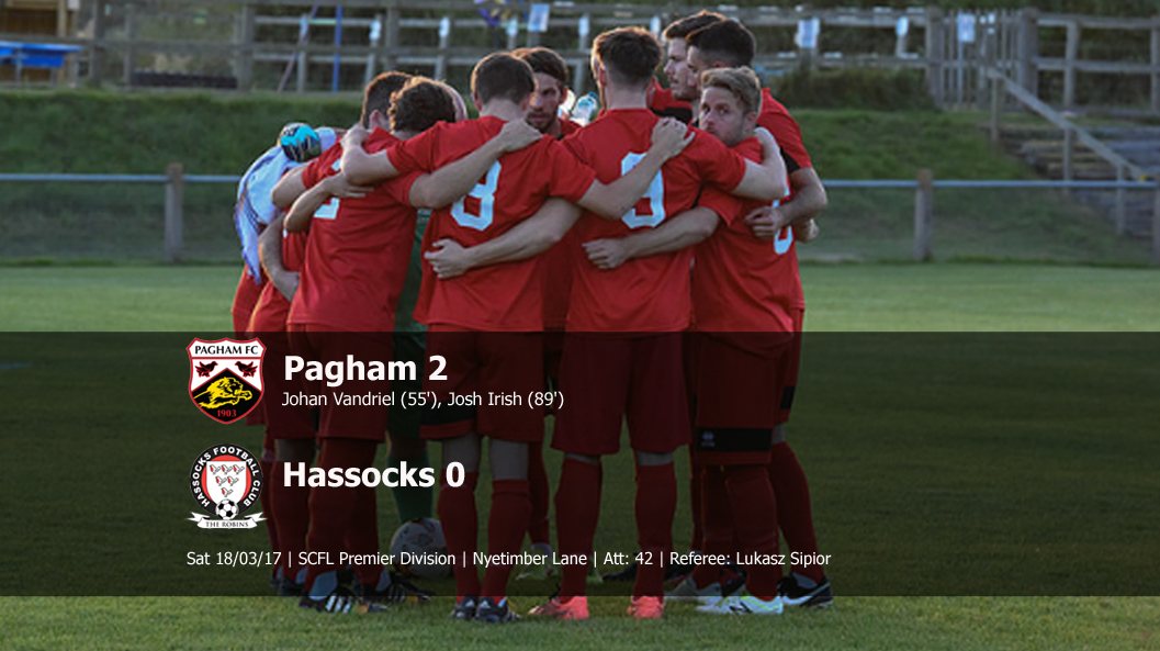 Report: Pagham 2-0 Hassocks, 18/03/17