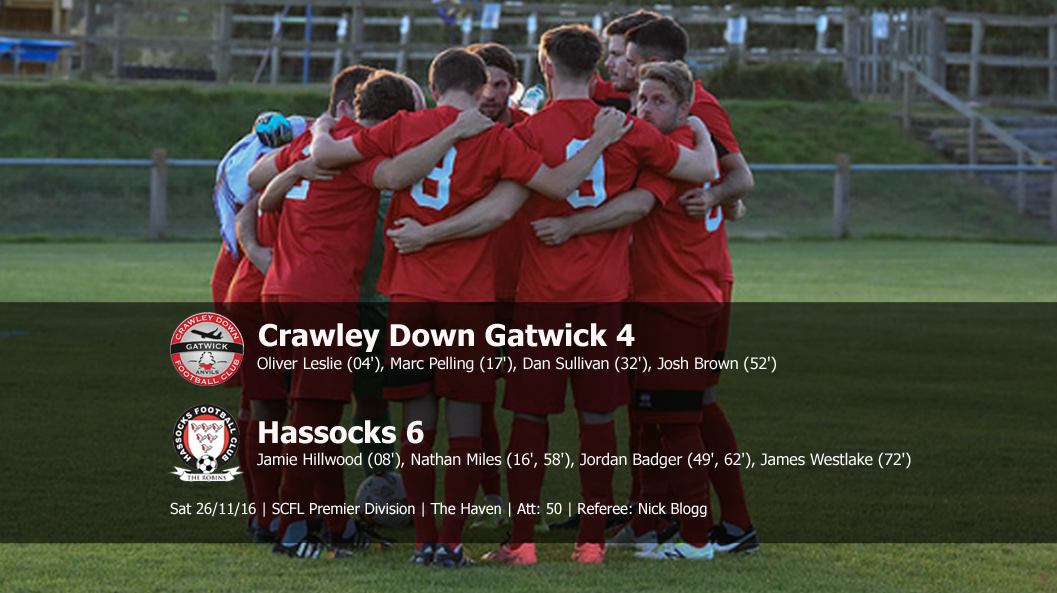 Report: Crawley Down Gatwick 4-6 Hassocks, 26/11/16