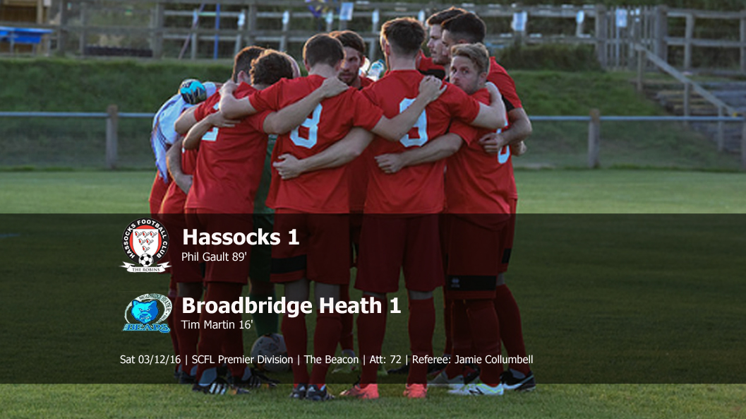 Report: Hassocks 1-1 Broadbridge Heath, 03/12/16