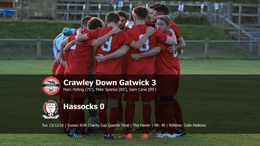 Report: Crawley Down Gatwick 3-0 Hassocks, 13/12/16