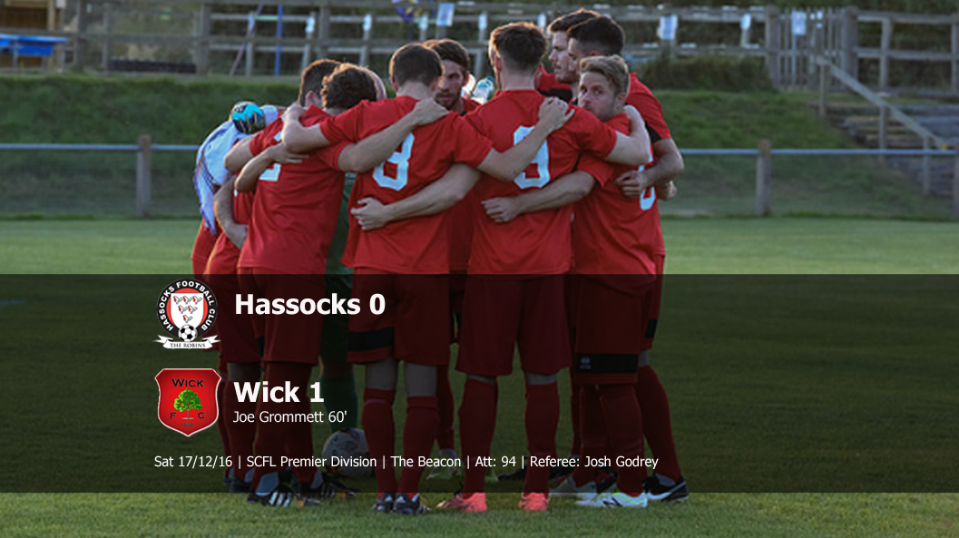 Report: Hassocks 0-1 Wick, 17/12/16
