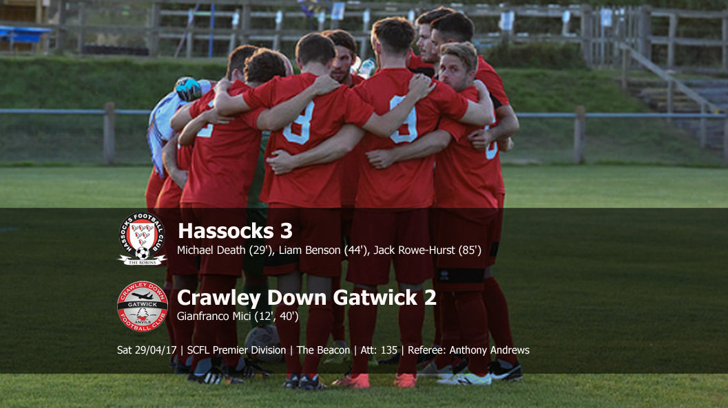Report: Hassocks 3-2 Crawley Down Gatwick, 29/04/17