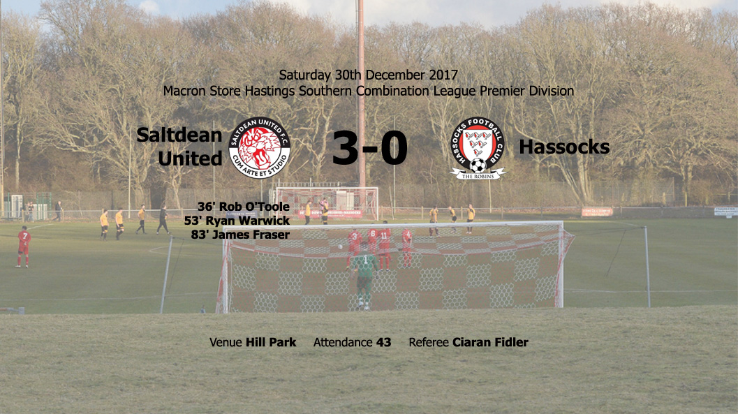 Report: Saltdean United 3-0 Hassocks, 30/12/17