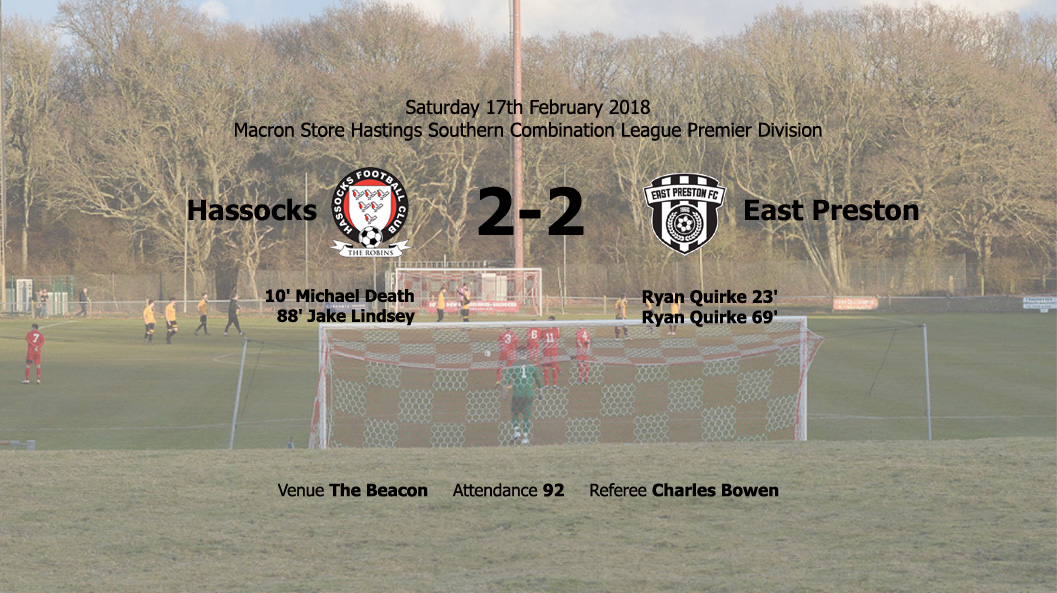 Report: Hassocks 2-2 East Preston, 17/02/18