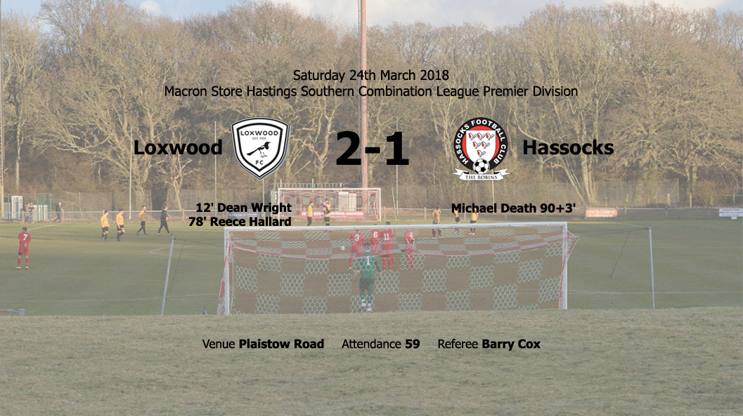 Report: Loxwood 2-1 Hassocks, 24/03/18