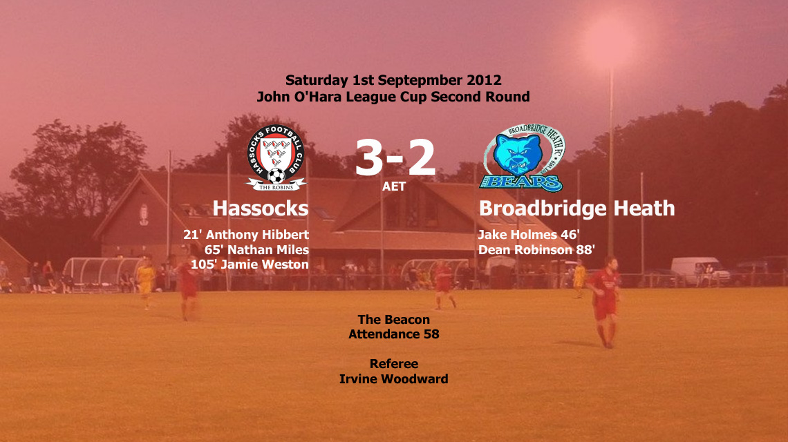 Report: Hassocks 3-2 Broadbridge Heath, 01/09/12