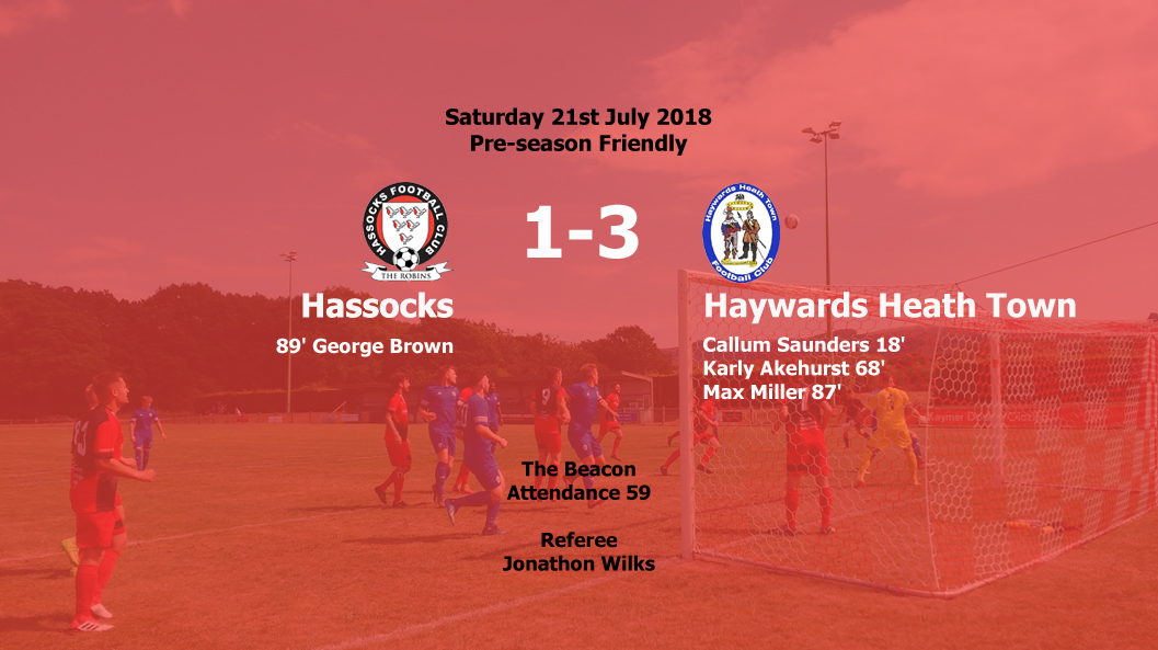 Report: Hassocks 1-3 Haywards Heath Town, 21/07/18