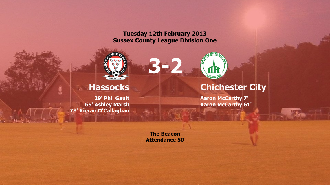 Report: Hassocks 3-2 Chichester City, 12/02/13