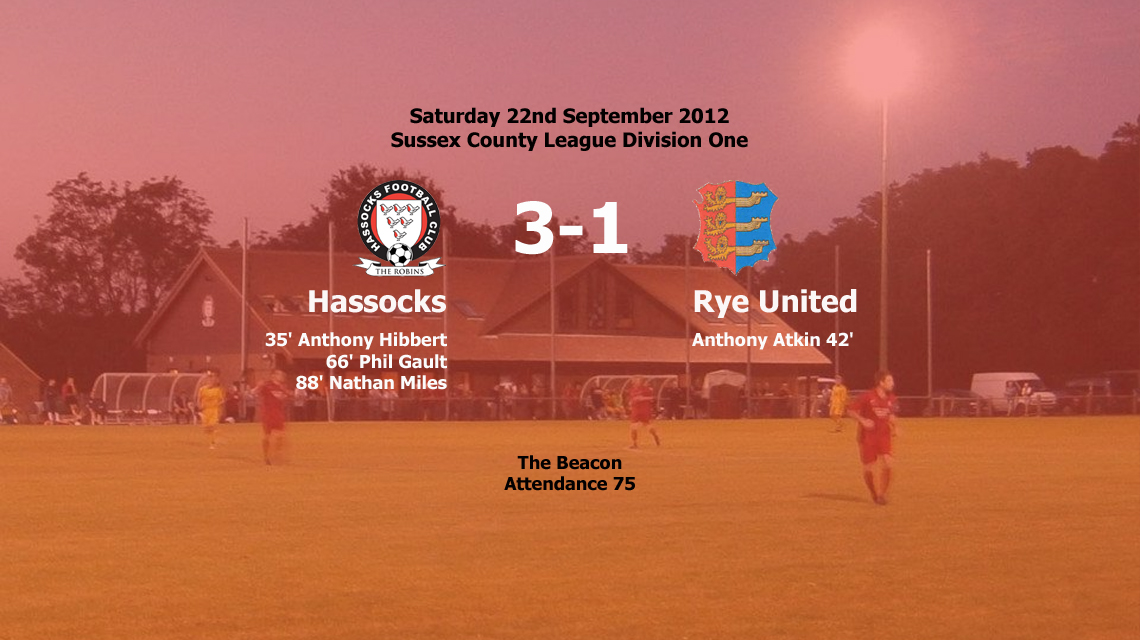 Report: Hassocks 3-1 Rye United, 22/09/12