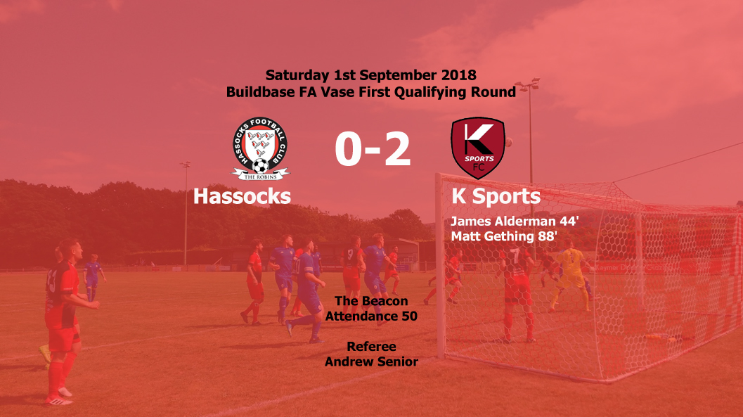Report: Hassocks 0-2 K Sports, 01/09/18