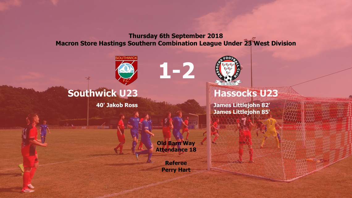 Report: Southwick U23 1-2 Hassocks U23, 06/09/18