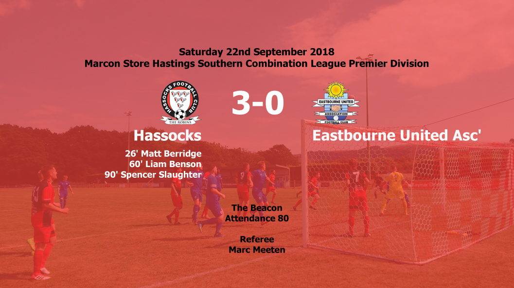 Report: Hassocks 3-0 Eastbourne United Association, 22/09/18