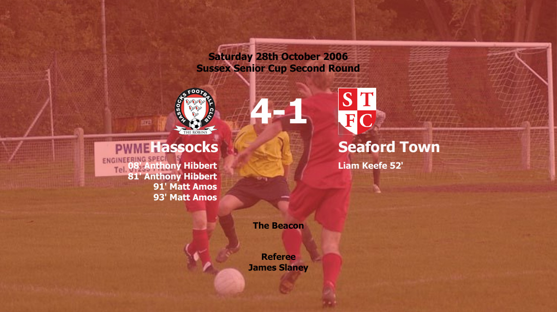 Report: Hassocks 4-1 Seaford Town, 28/10/06