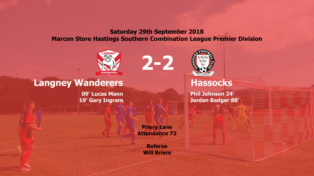 Report: Langney Wanderers 2-2 Hassocks, 29/09/18