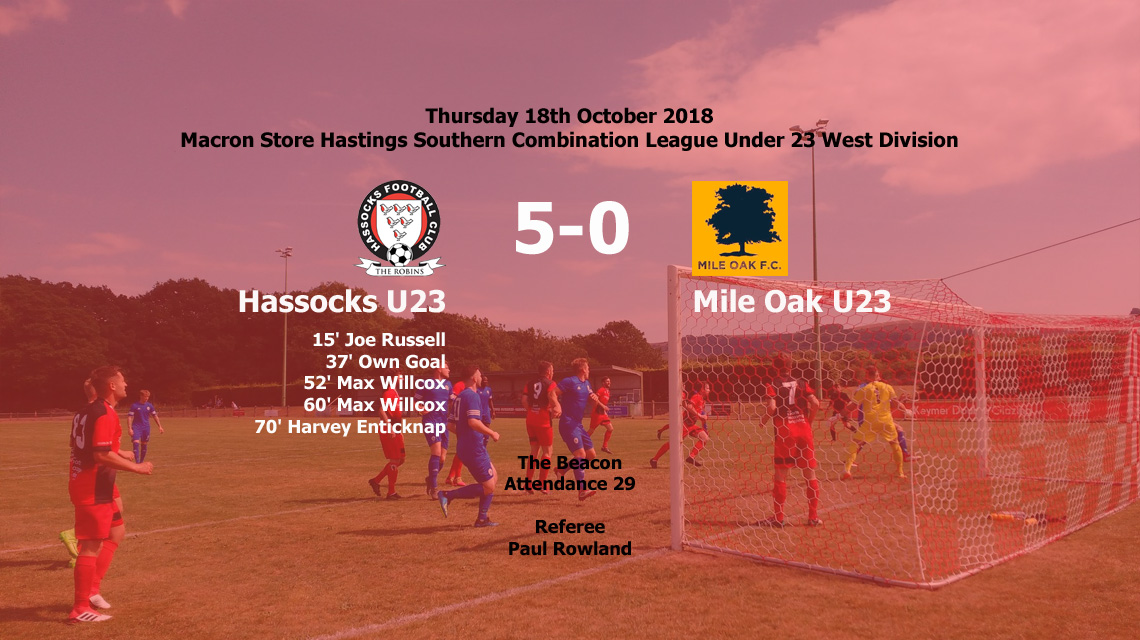 Report: Hassocks U23 5-0 Mile Oak U23, 18/10/18
