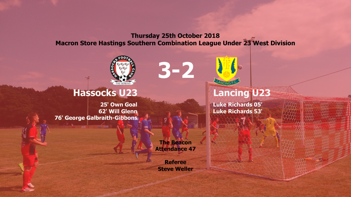 Report: Hassocks U23 3-2 Lancing U23, 25/10/18