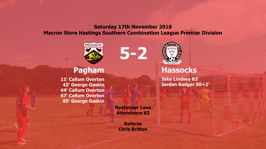 Report: Pagham 5-2 Hassocks, 17/11/18