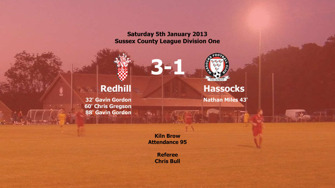 Report: Redhill 3-1 Hassocks, 05/01/13