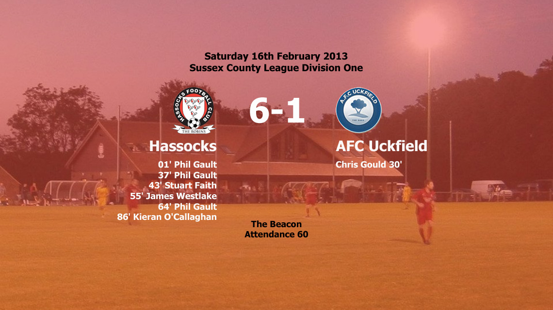 Report: Hassocks 6-1 AFC Uckfield, 16/02/13