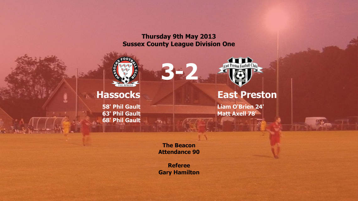 Report: Hassocks 3-2 East Preston, 09/05/13
