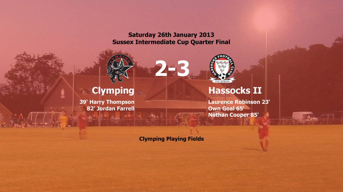 Report: Clymping 2-3 Hassocks Reserves, 26/01/13
