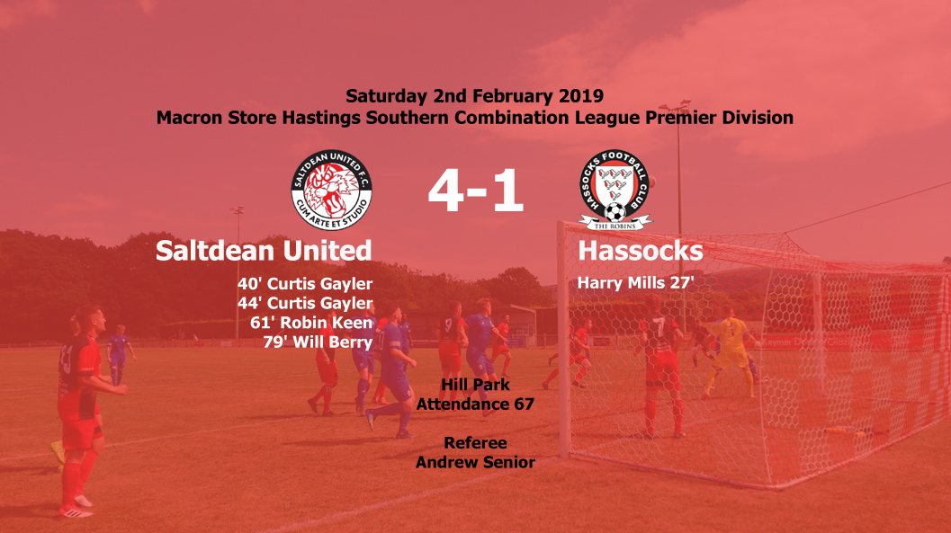 Report: Saltdean United 4-1 Hassocks, 02/02/19