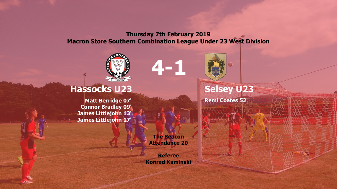 Report: Hassocks U23 4-1 Selsey U23, 07/02/19