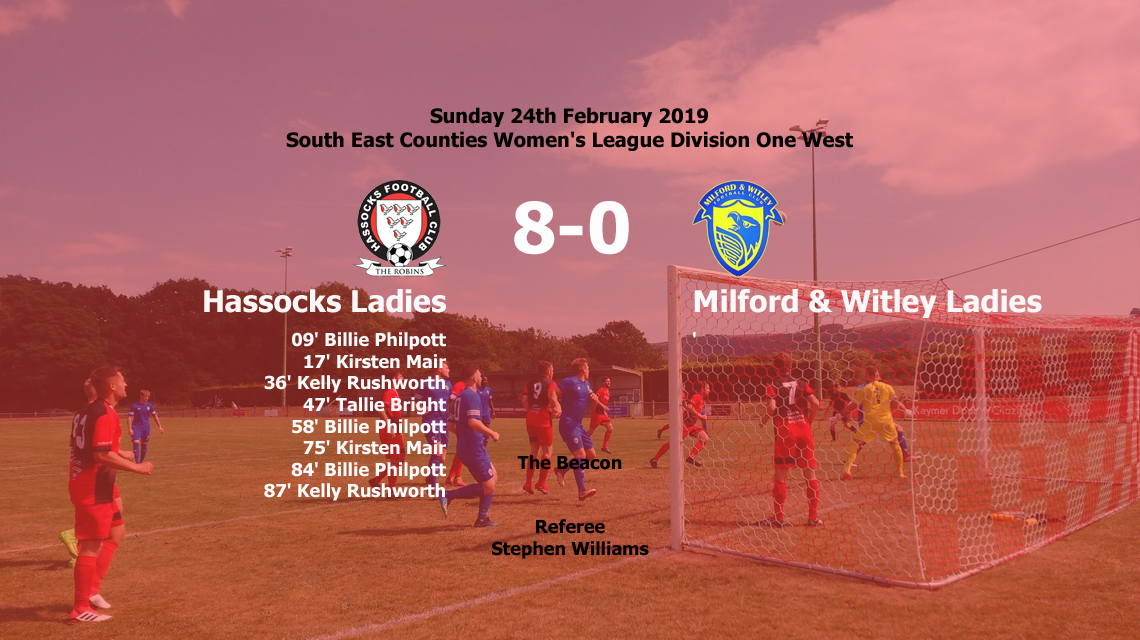 Report: Hassocks Lades 8-0 Milford & Witley Ladies, 24/02/19