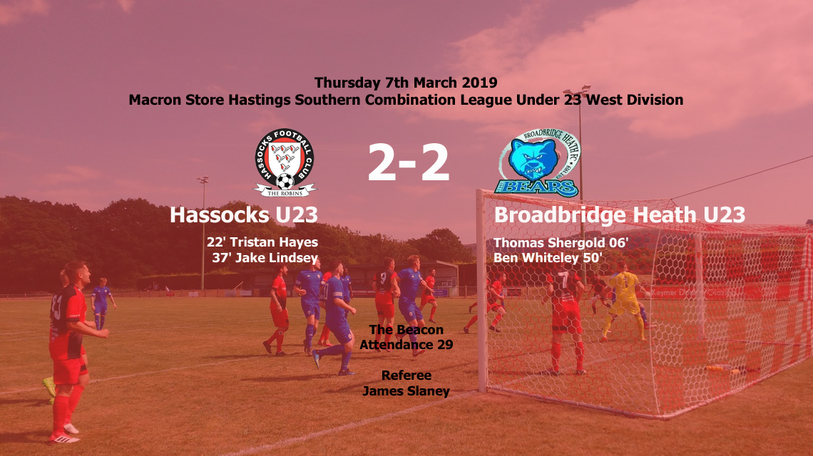 Report: Hassocks U23 2-2 Broadbridge Heath, 07/03/19