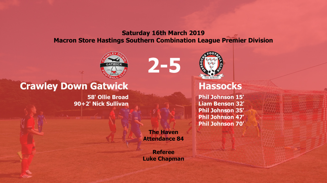 Report: Crawley Down Gatwick 2-5 Hassocks, 16/03/19