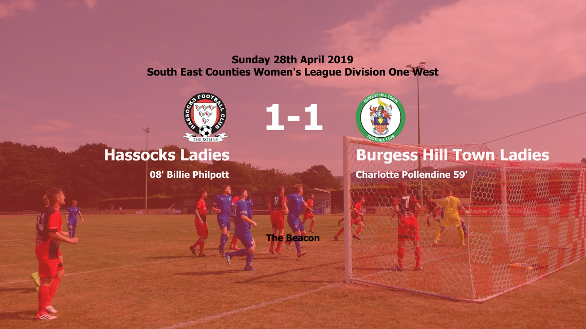 Report: Hassocks Ladies 1-1 Burgess Hill Town Ladies, 28/04/19