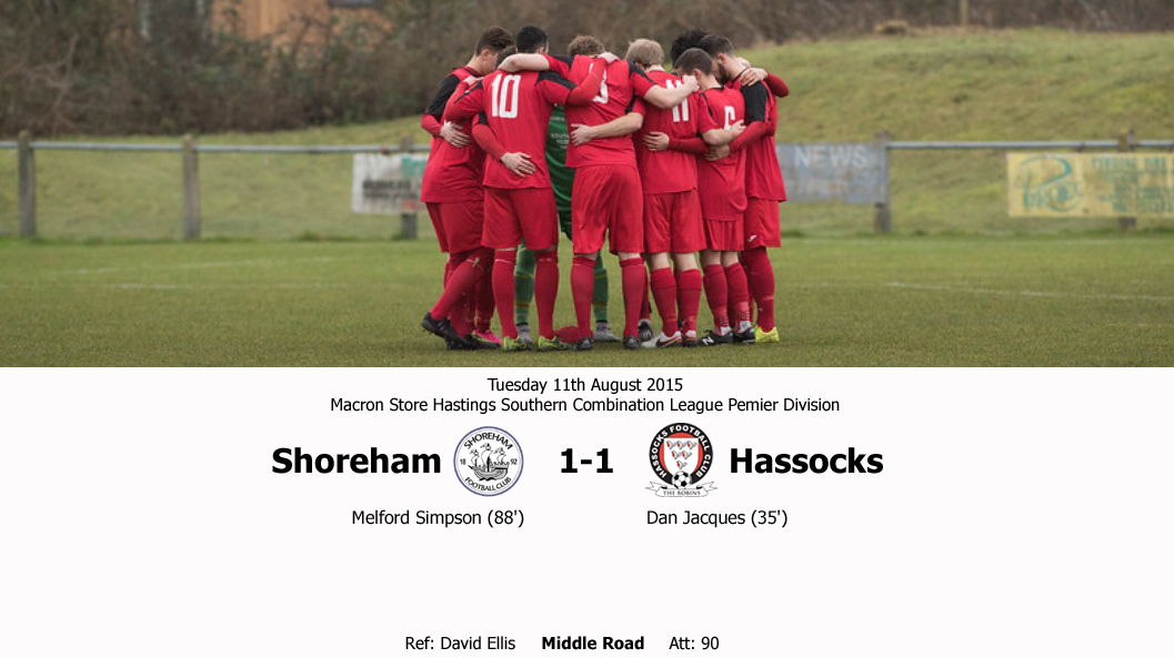 Report: Shoreham 1-1 Hassocks, 11/08/15