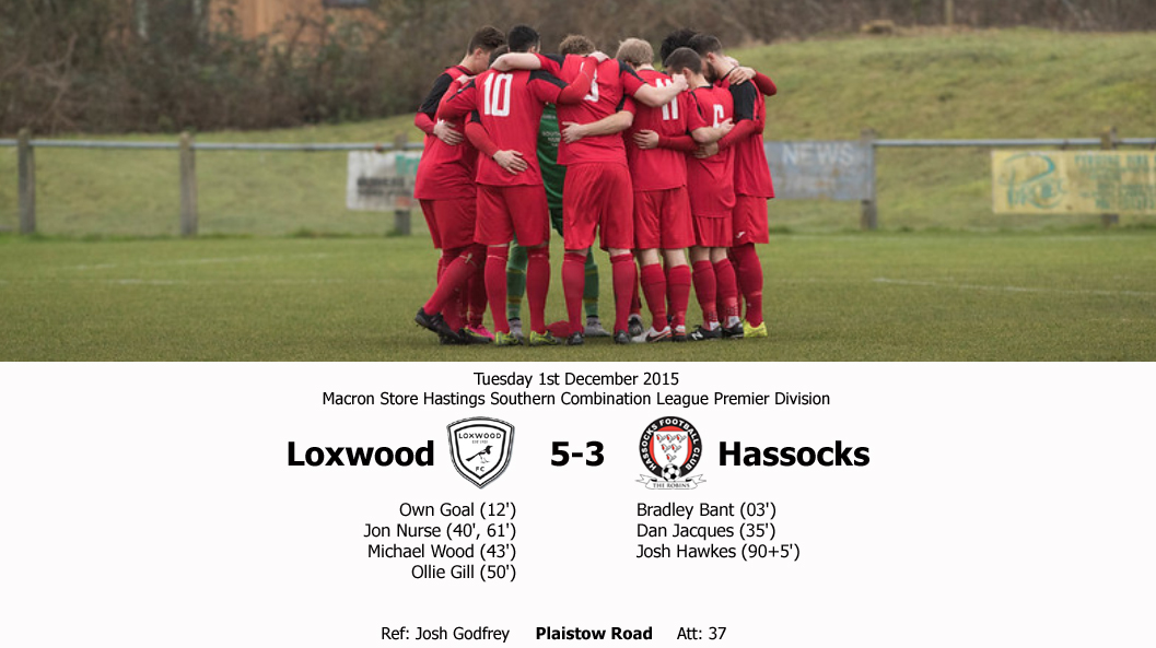 Report: Loxwood 5-3 Hassocks, 01/12/15