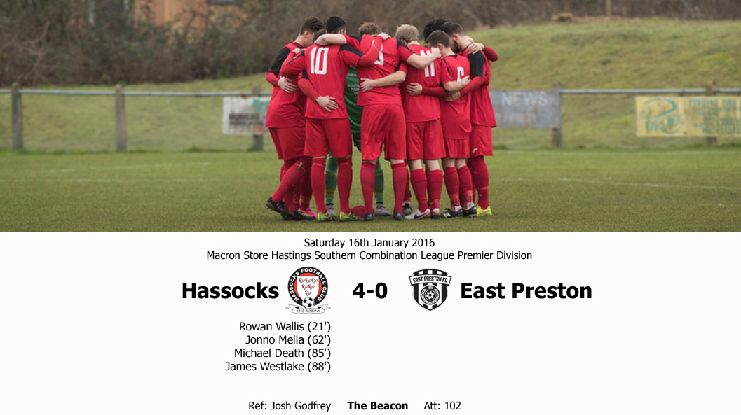 Report: Hassocks 4-0 East Preston, 16/01/16