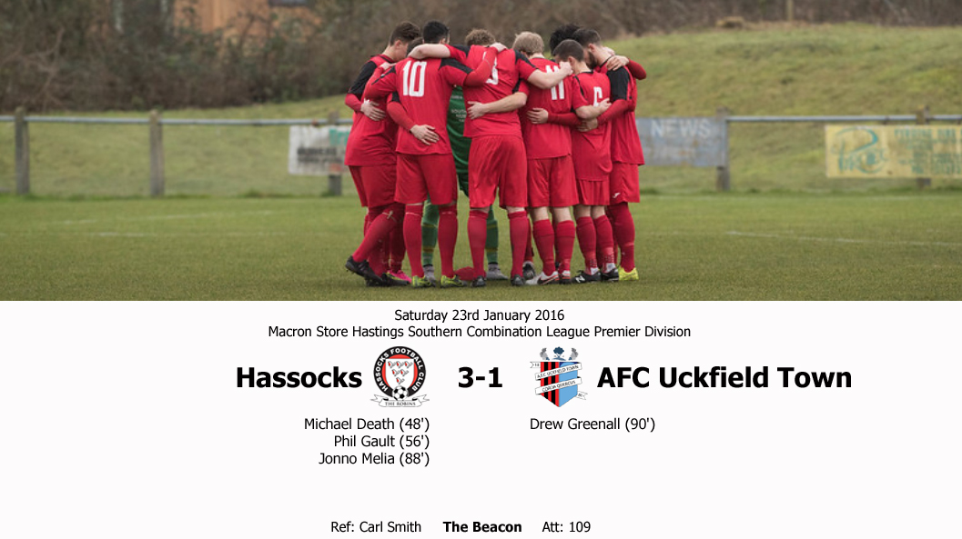 Report: Hassocks 3-1 AFC Uckfield Town, 23/01/16