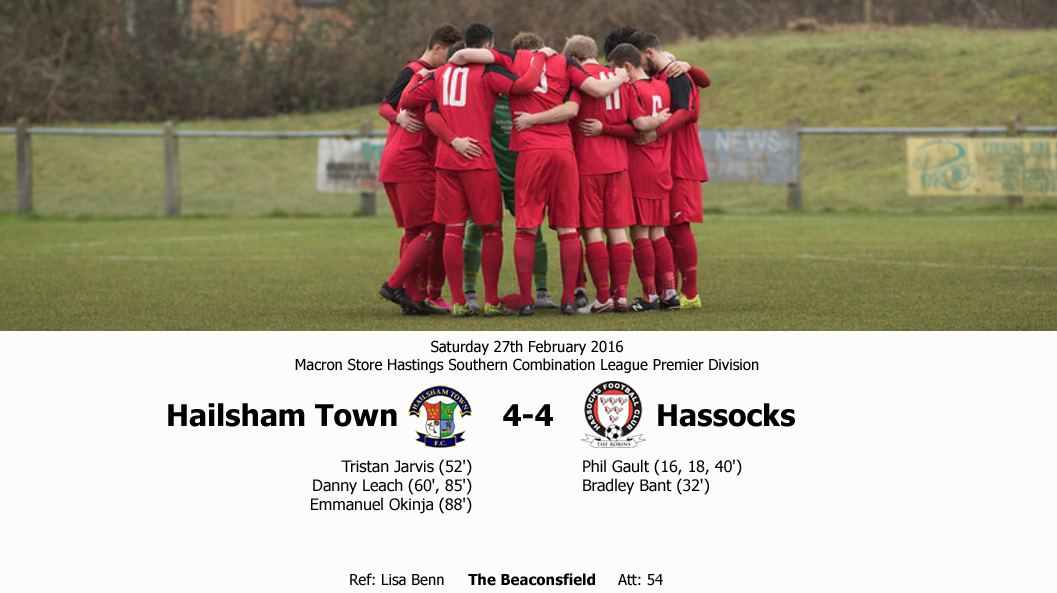 Report: Hailsham Town 4-4 Hassocks, 27/02/16