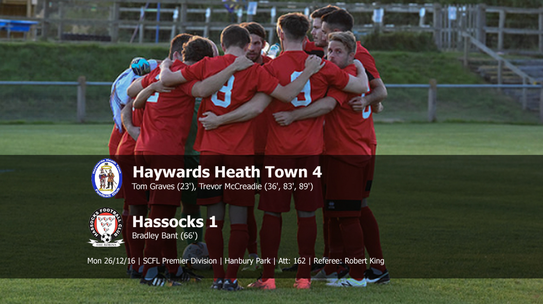 Report: Haywards Heath Town 4-1 Hassocks, 26/12/16