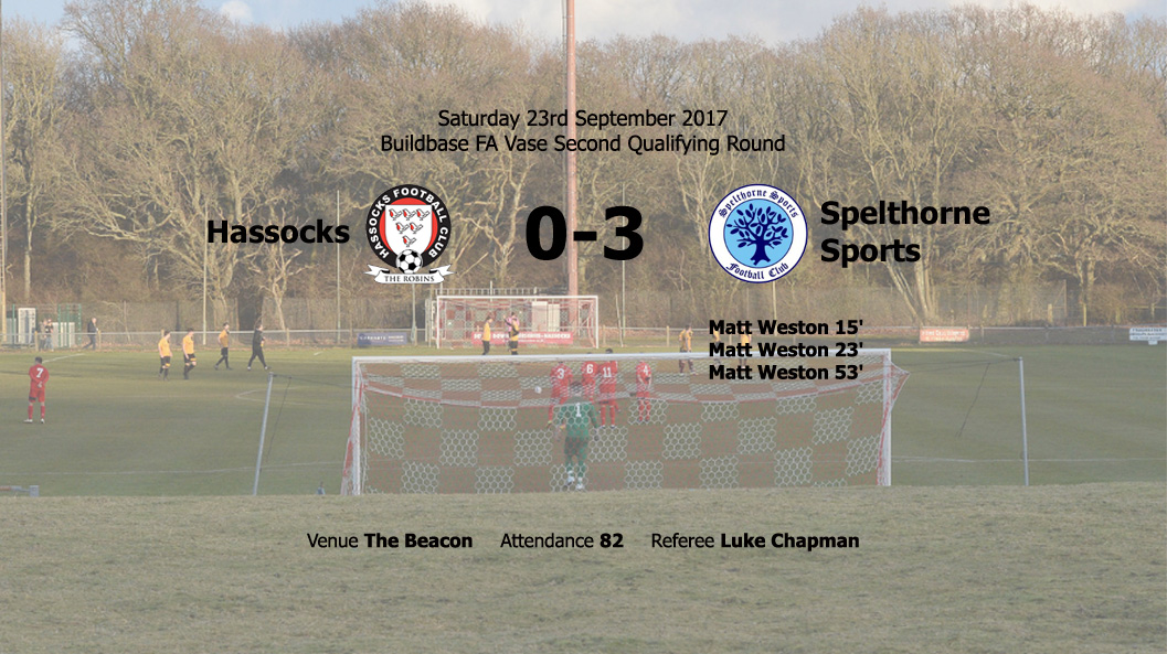 Report: Hassocks 0-3 Spelthorne Sports, 23/09/17