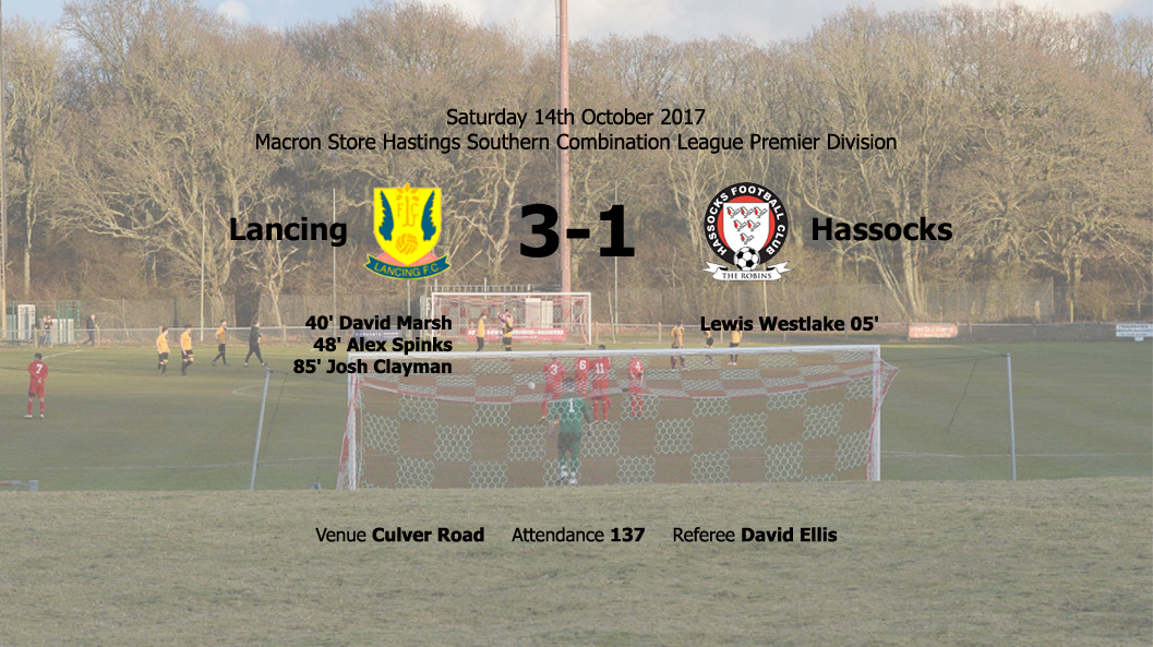 Report: Lancing 3-1 Hassocks, 14/10/17