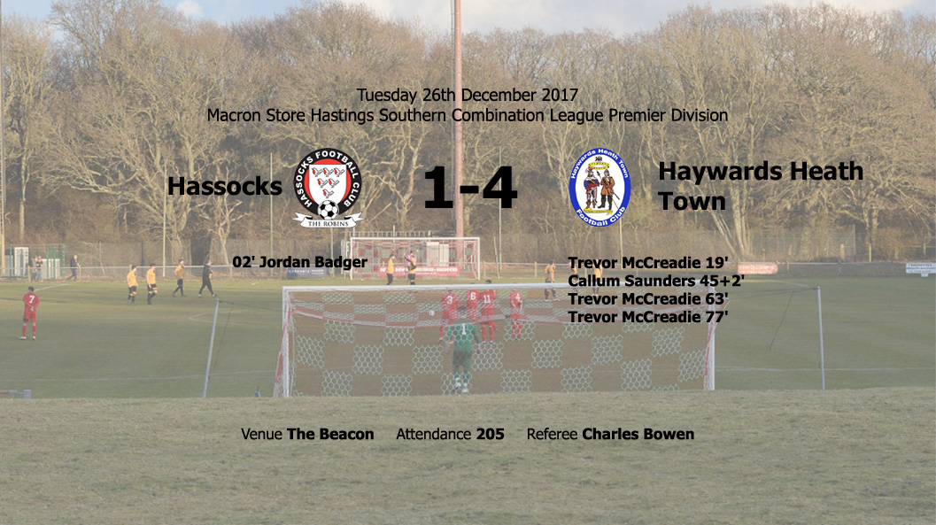Report: Hassocks 1-4 Haywards Heath Town, 26/12/17