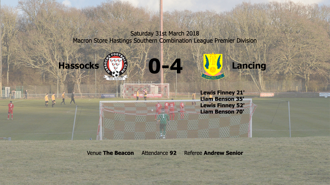 Report: Hassocks 0-4 Lancing, 31/03/18